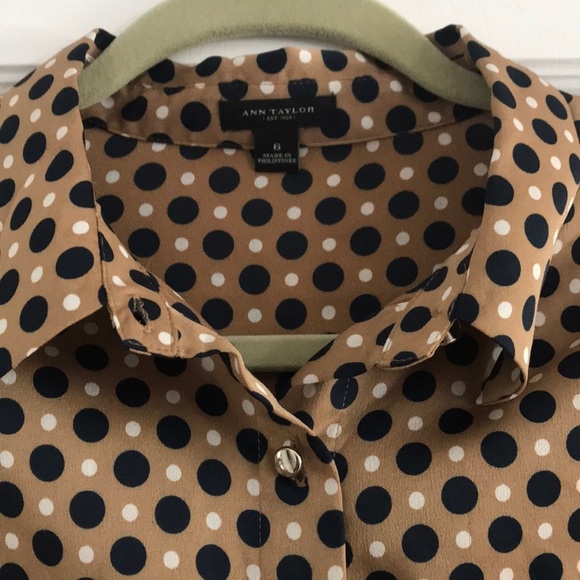 Ann Taylor Polka Dot Blouse - Picture 3 of 6